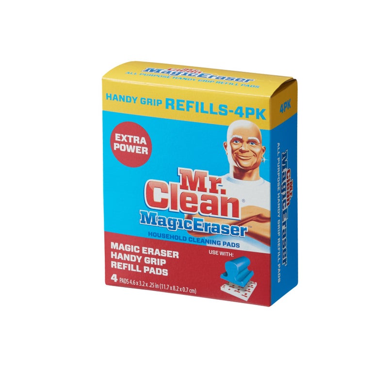 Mr Clean Mr. Clean Magic Eraser Handy-Grip All Purpose Refill Pads, White (Pack of 4) - Image 1